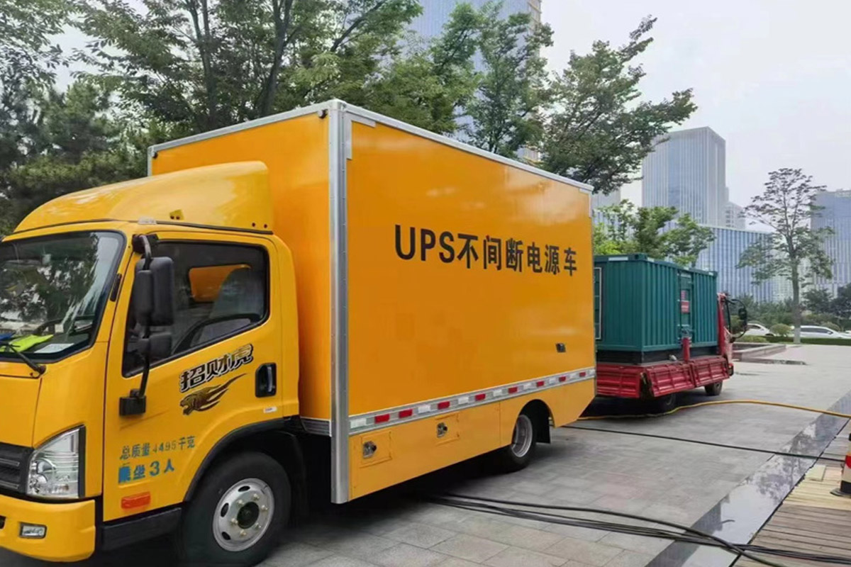 潢川发电机租赁施工现场