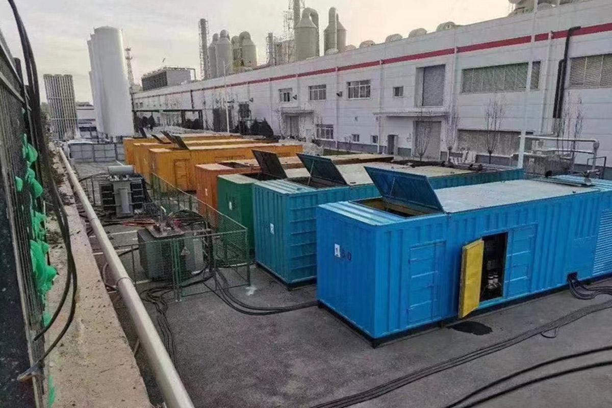 潢川发电机租赁施工现场